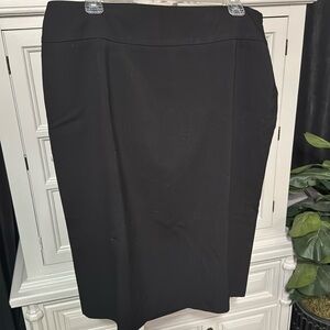 Black Midi Judith Hart Pencil Skirt with Double Split in Back - Size 14
